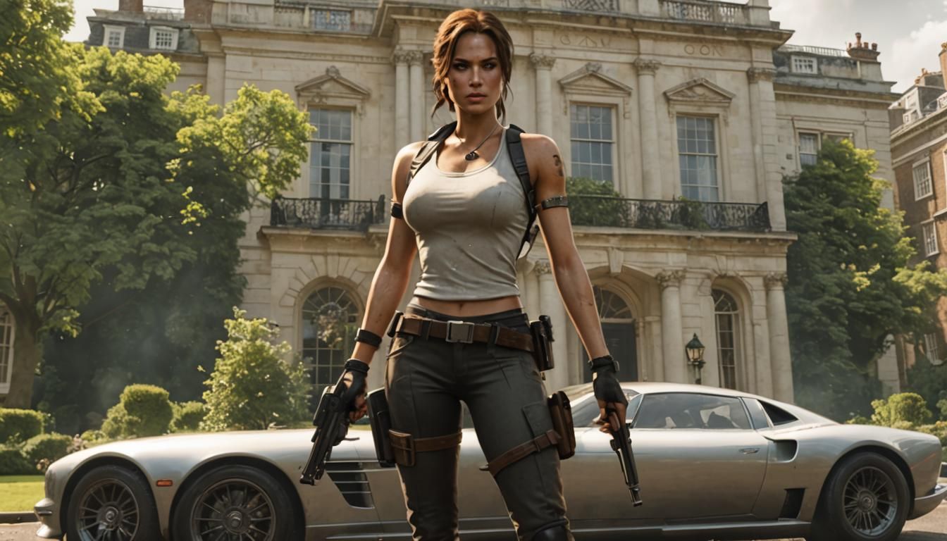Femme Fatale Lara Croft Stuns in Luxury