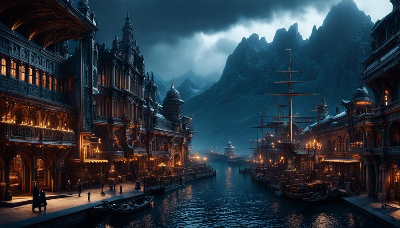 Epic Digital Matte Painting of Mecha Monstrosity Unleashed