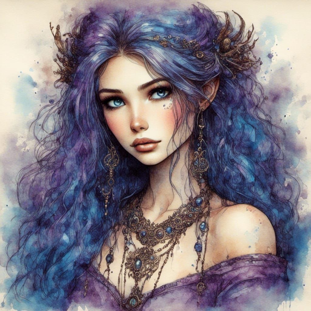 Cyber Pixie in Gritty Purple Fantasy