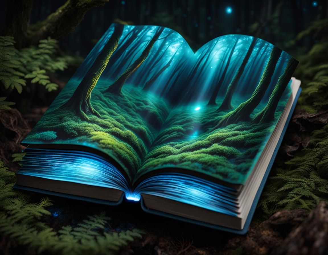 Enchanted Book Illuminates Dark Forest