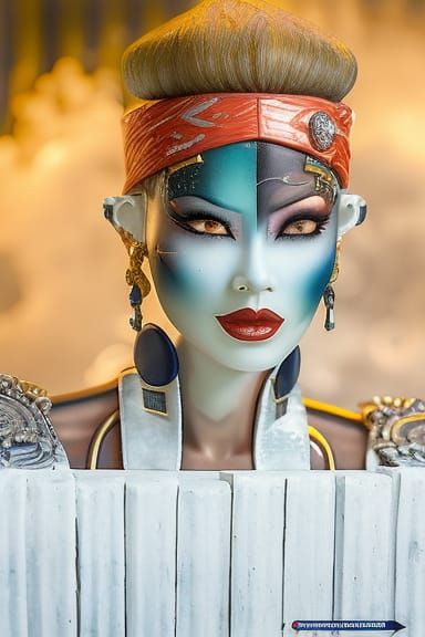 Post-Apocalyptic Jakarta Pinup in Noir Style