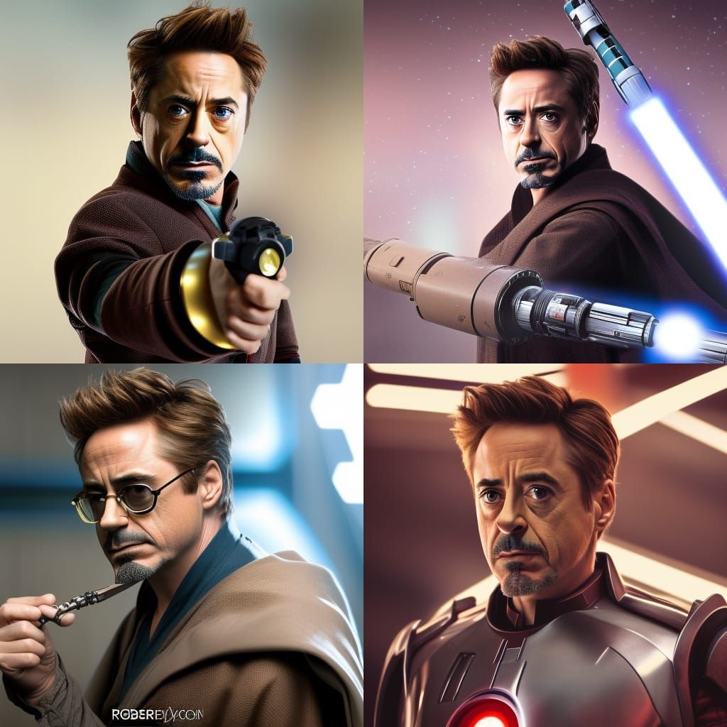Robert Downey Jr. as Cyberpunk Jedi in Galactic Epic