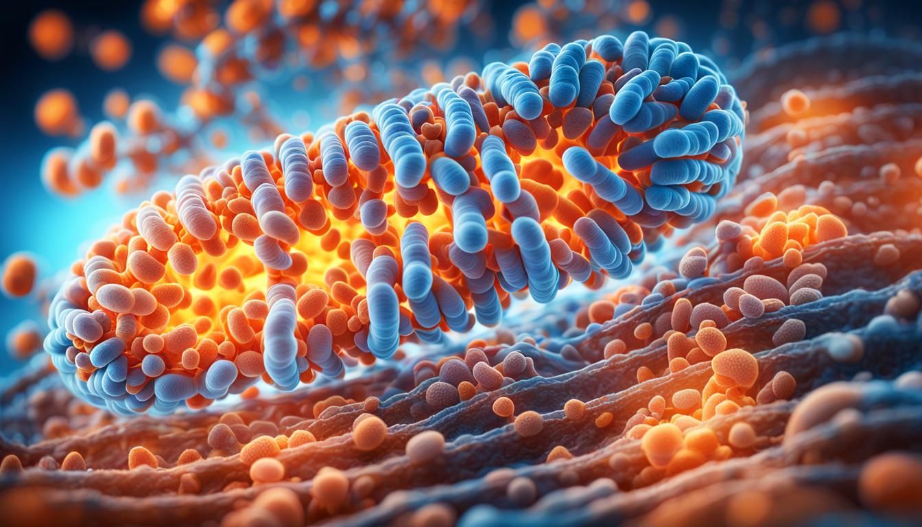 Scientific Hyperrealism: Mitochondria Cellular Microscopy in...