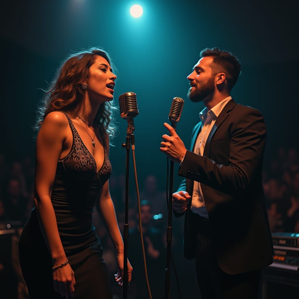 Soulful Female Lead Singer Shines in Smoky Blues Club