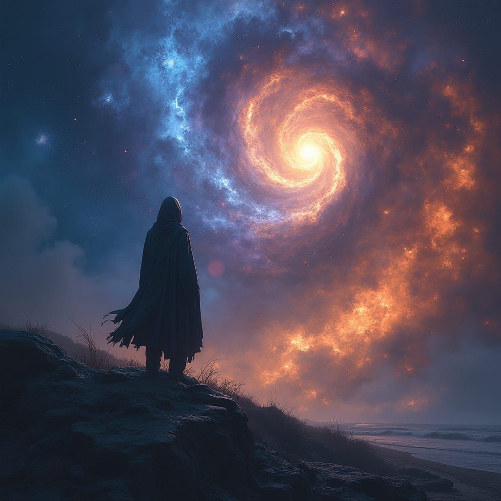 Cosmic Silhouette: A Surreal Vision of Space