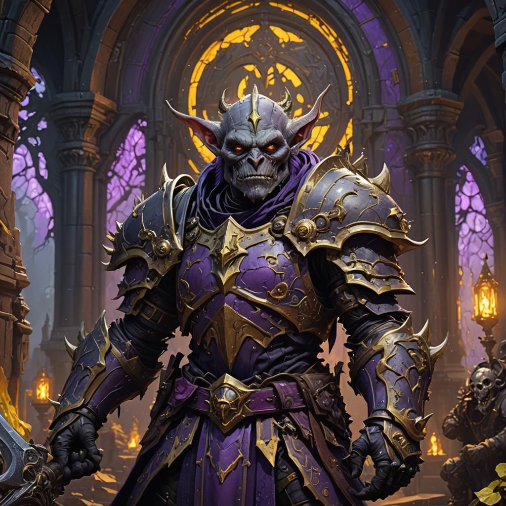 Dark Fantasy Death Knight Goblin Concept Art