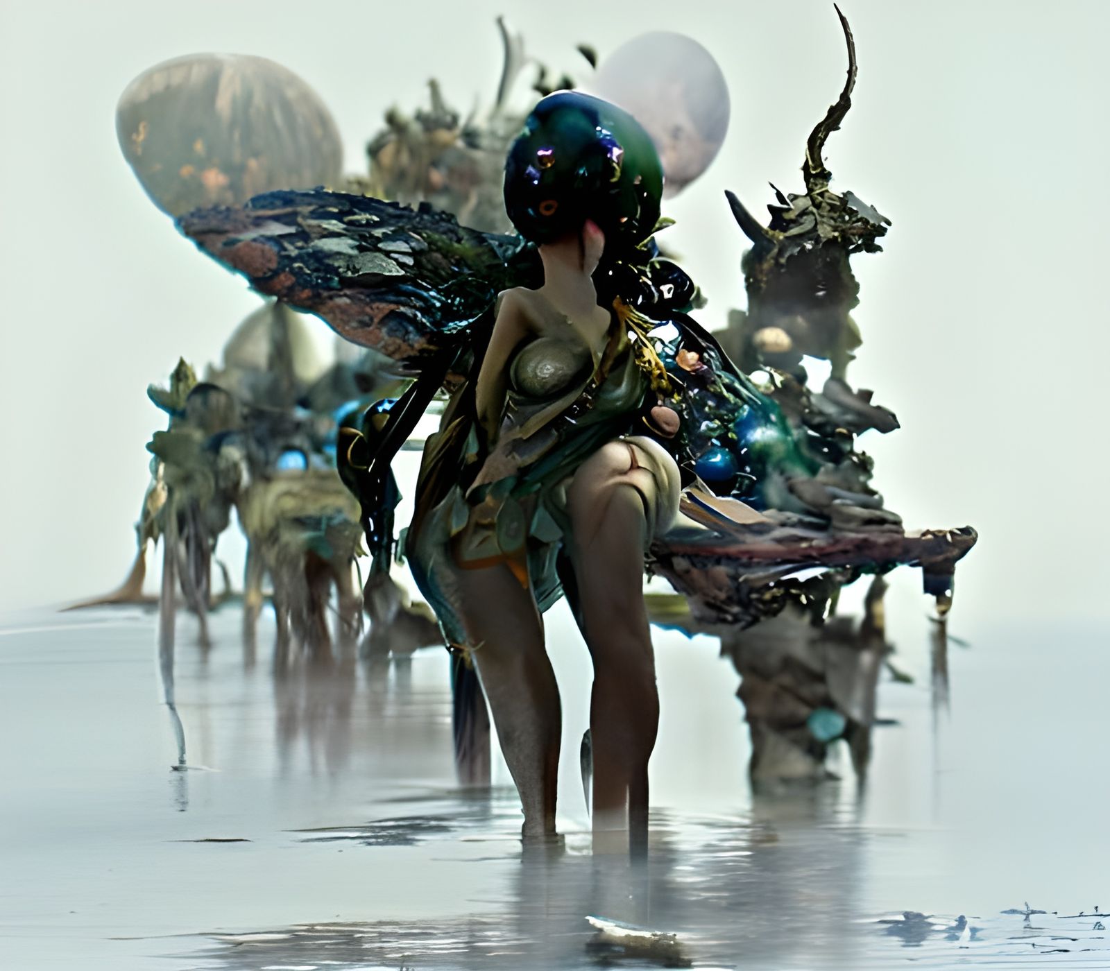Ethereal Desert Fairies in a Sinister, Heavenly Realm