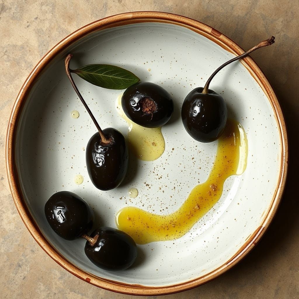 Charred olives