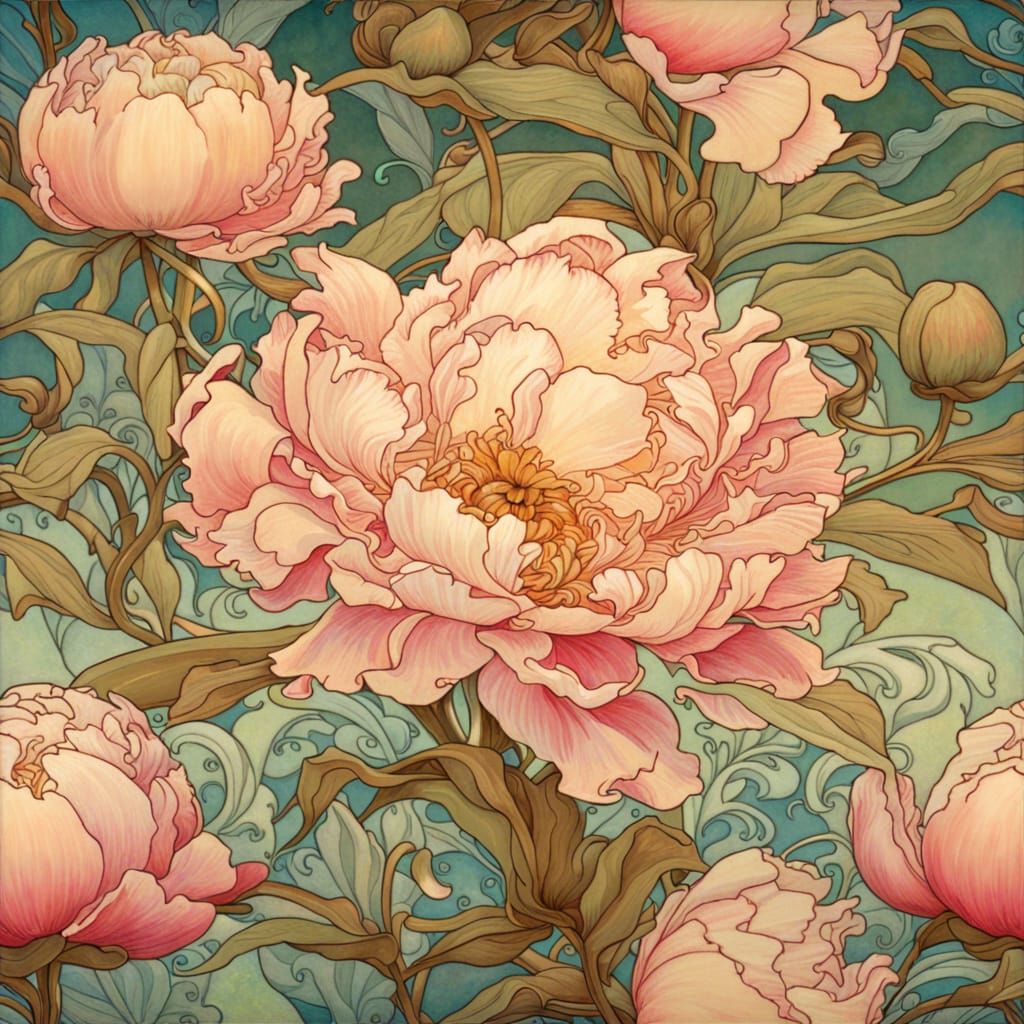 Peony garden