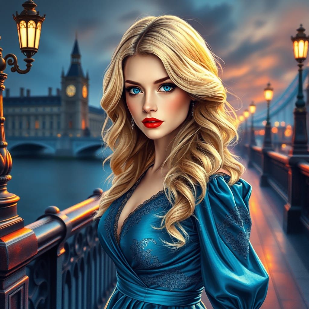 Vibrant Victorian Goddess of London