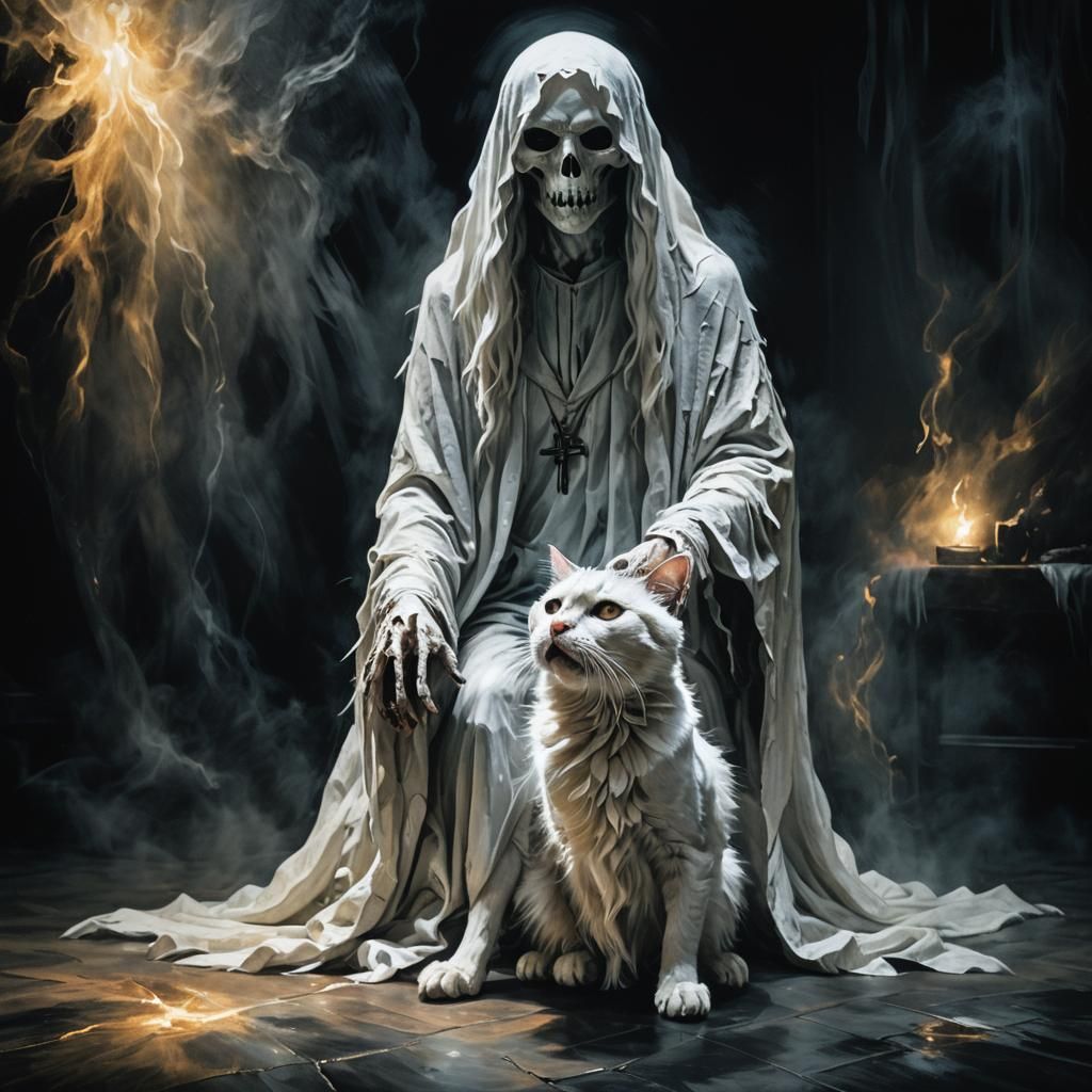 Enigmatic Ghoul in Darkened Chamber