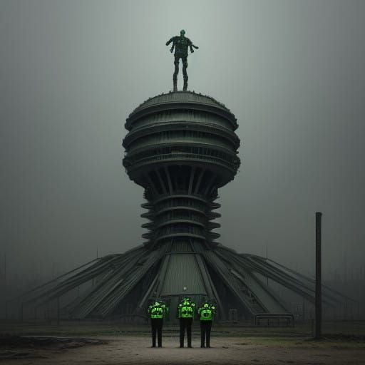 Anxious Contestants in a Haunting Abandoned Playground