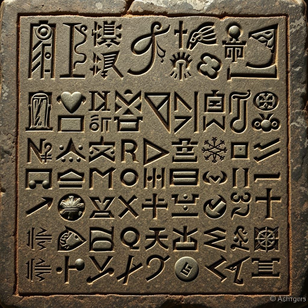 Mysterious Ancient Glyphs Etched in Stone
