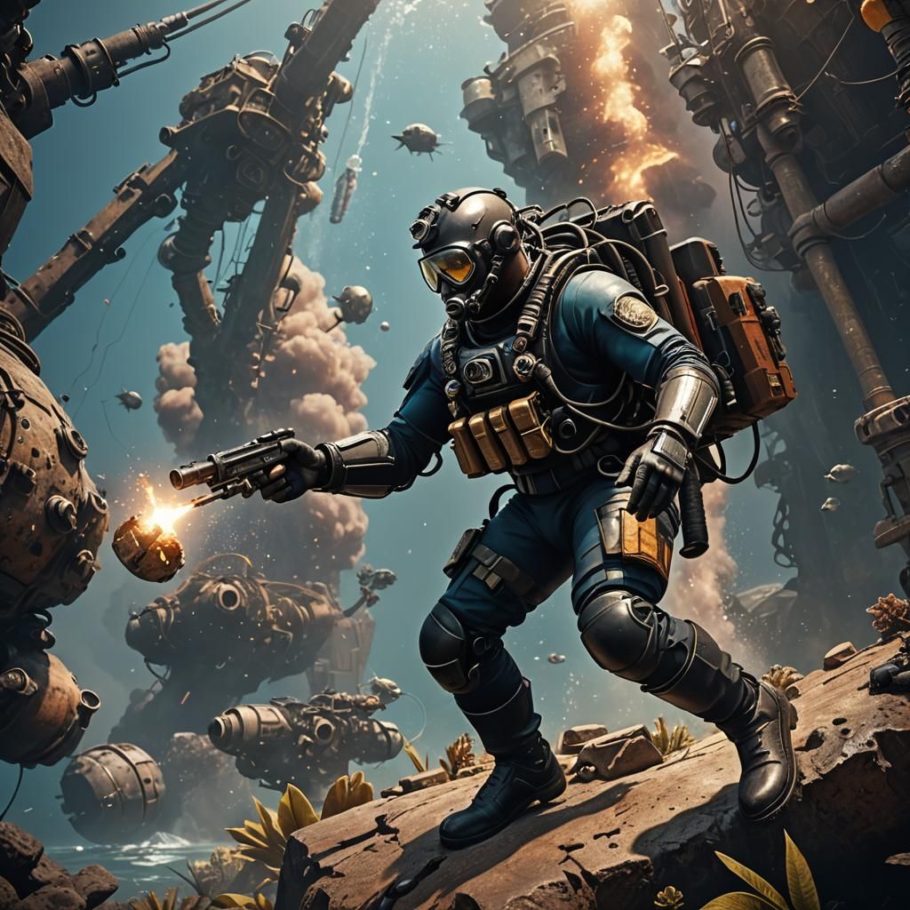 Surreal Deep Dive into Lethal Danger in Fantastical Matte Pa...