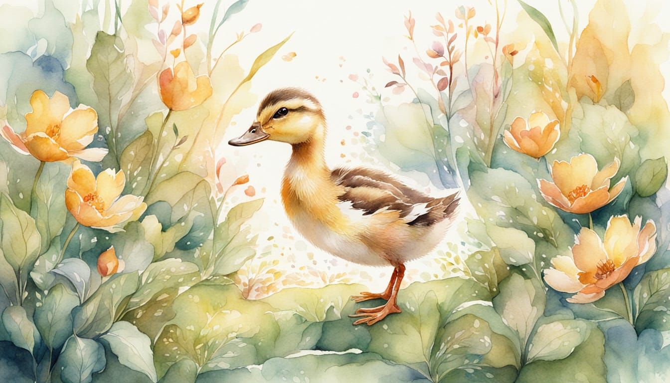Dancing Duckling Beatrix Potter style