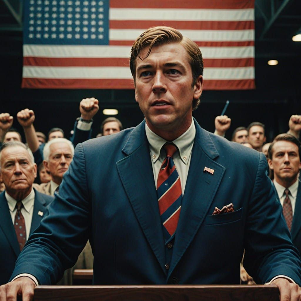 Historical Cinematic Portrait of MrBeast as 2076 U.S. Presid...