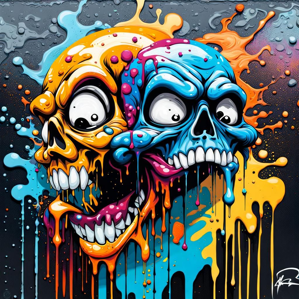 Vibrant Street Art Portrait of a Loved One
