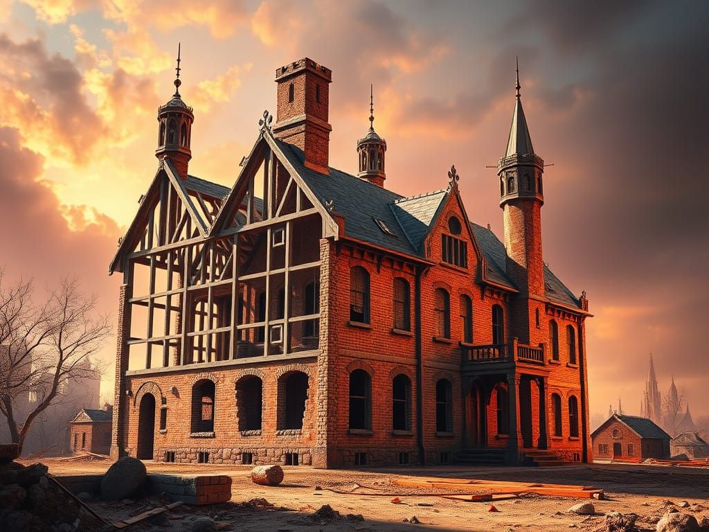 Surreal Fortress Emerges from House in Hyperrealistic Time-L...