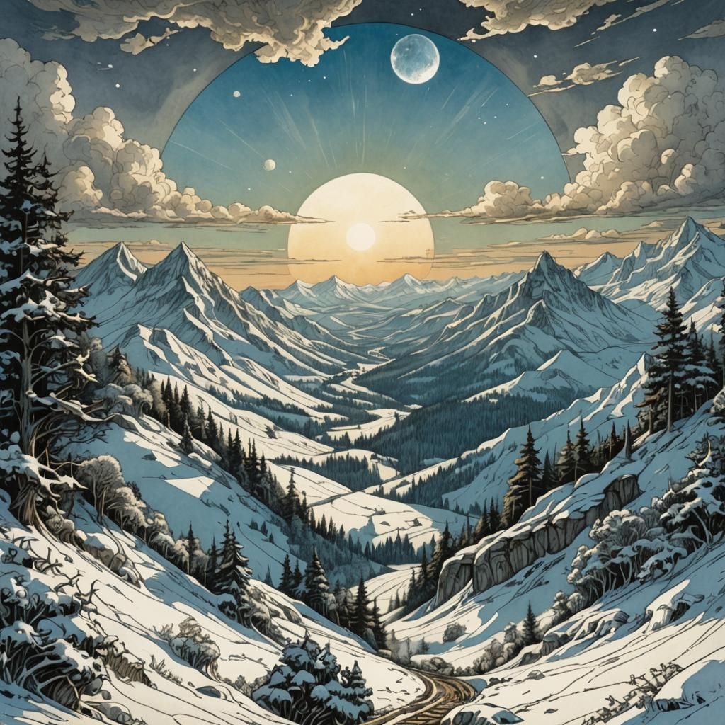 Majestic Scene in Forgotten Realms Style with Whimsical Deta...