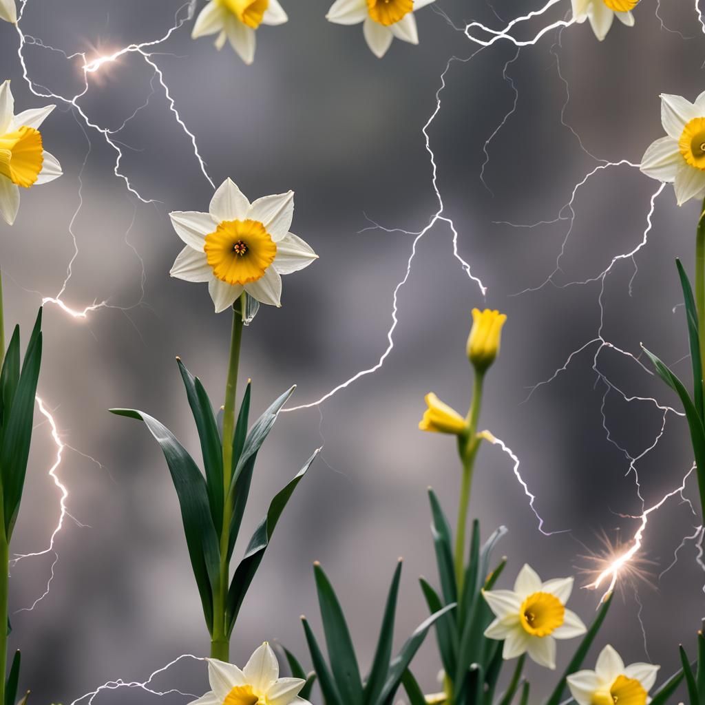 Surreal Daffodil Phenomenon Conducting Electricity in Natura...