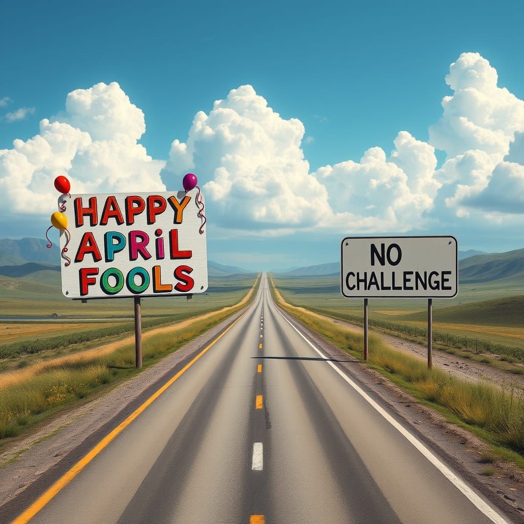 Surreal Highway to Wonder in Whimsical Matte Painting Style