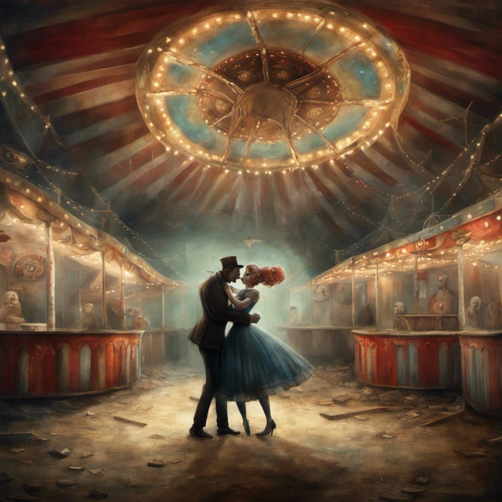 Ethereal Carnival Dance: A Whimsical, Hyper-Detailed Fantasy...