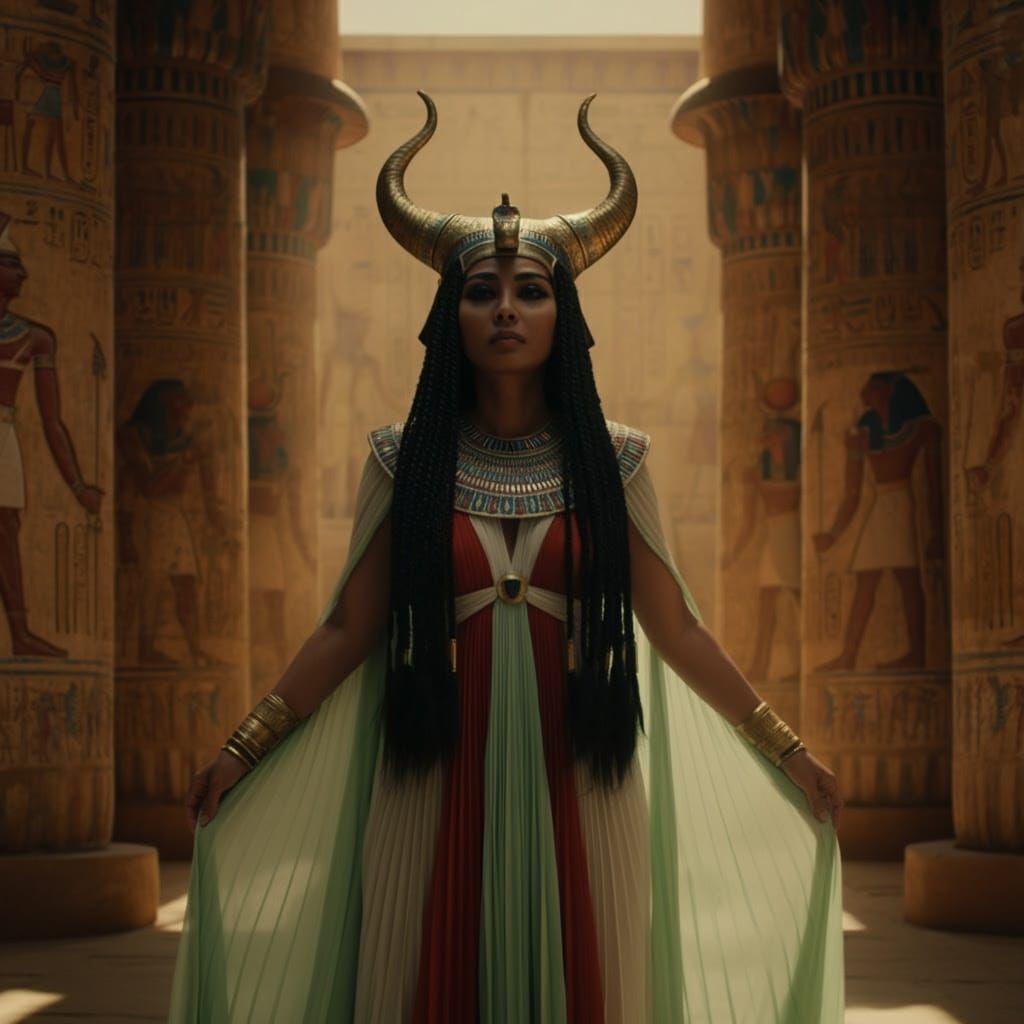 Egyptian Goddess Sekhat-Hor in Golden Temple