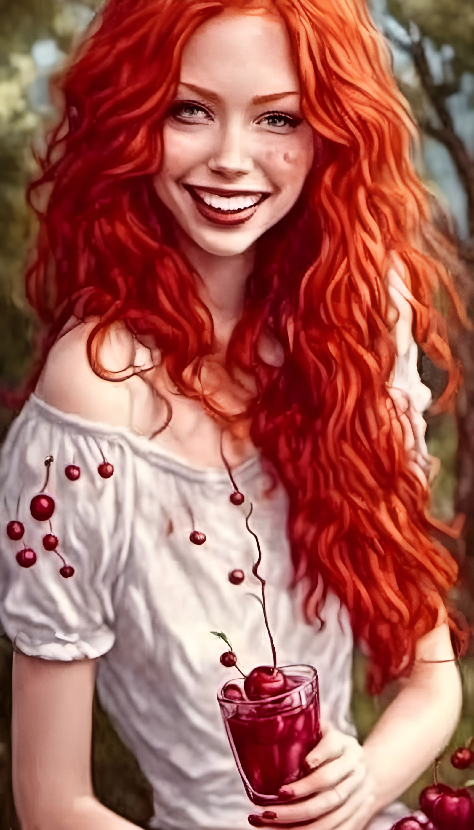 Surreal Cherry Blossom Goddess Inspires Joy