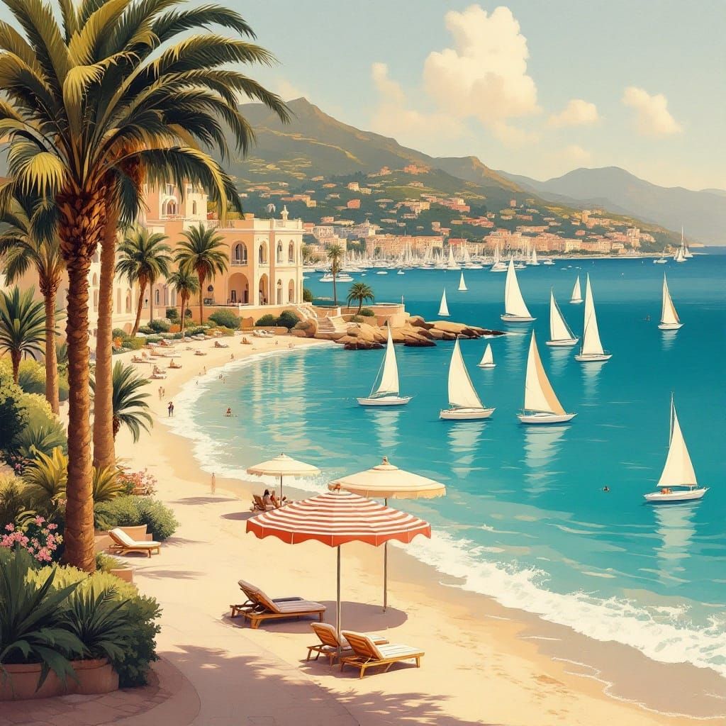 Elegant French Riviera Scene