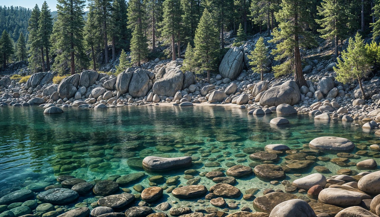 Lake Tahoe's Hidden Cove in Crystal Clear Waters