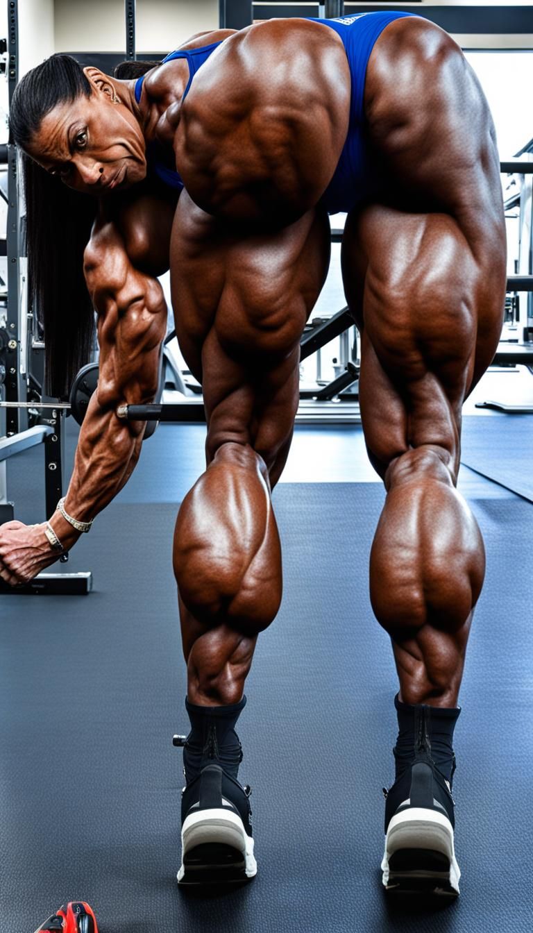 Female Bodybuilder with Muscular Build