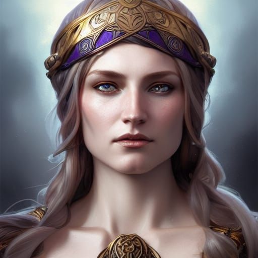 Viking Goddess in Triadic Colors