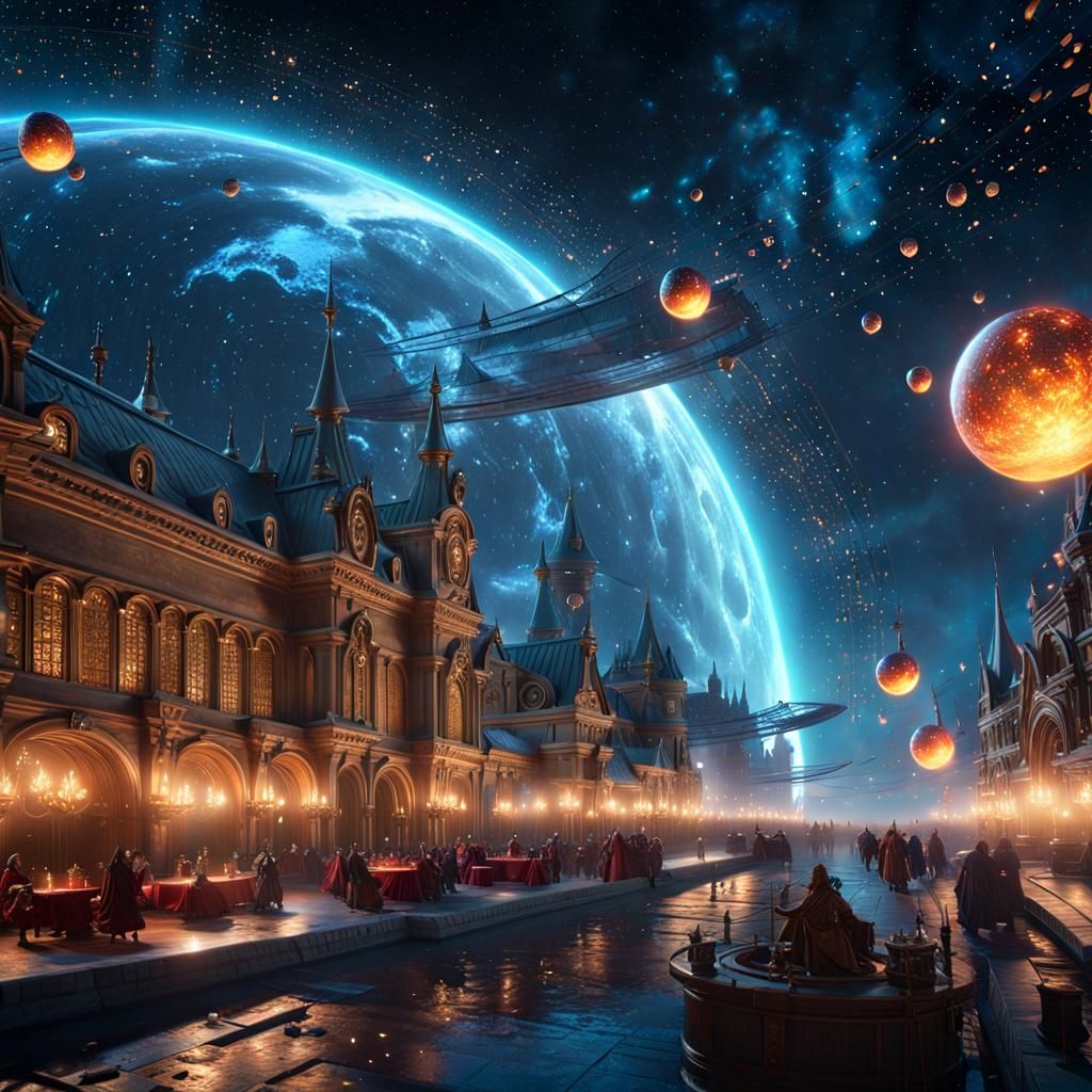 Surreal Cosmic Masterpiece Blends Time and Space in Dark Fan...