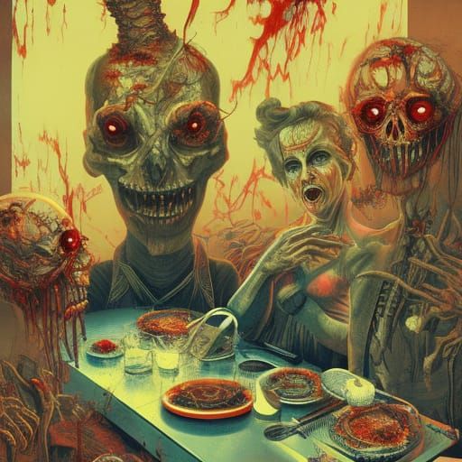 Surreal Nuclear Nightmare in Hypercomplex Horror Style