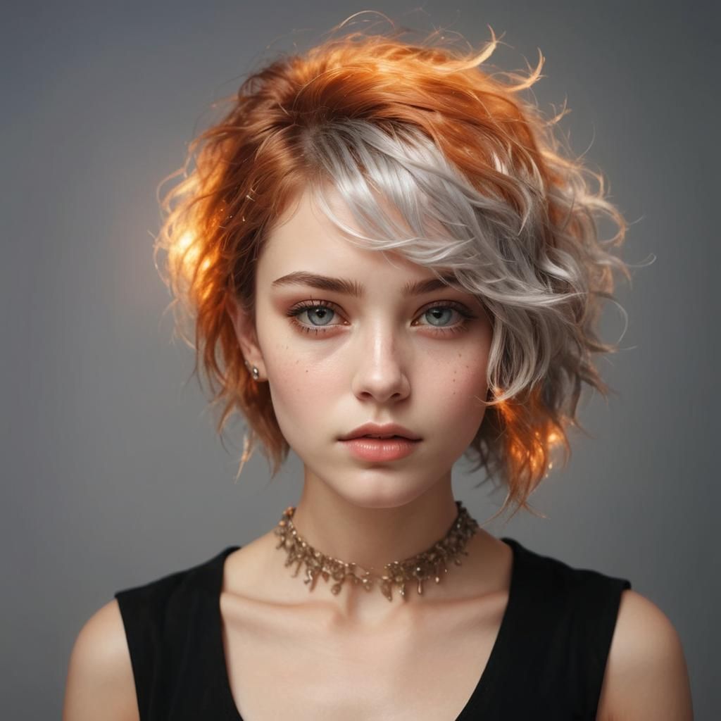 Glowing Sci-Fi Portrait of a Young Woman