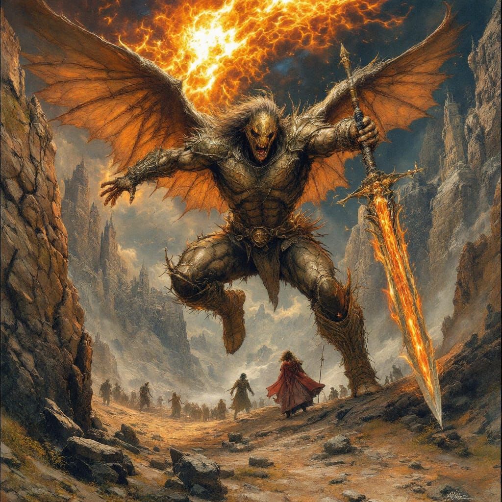 Fantasy Landscape by a Renowned Comic Book Illustrator