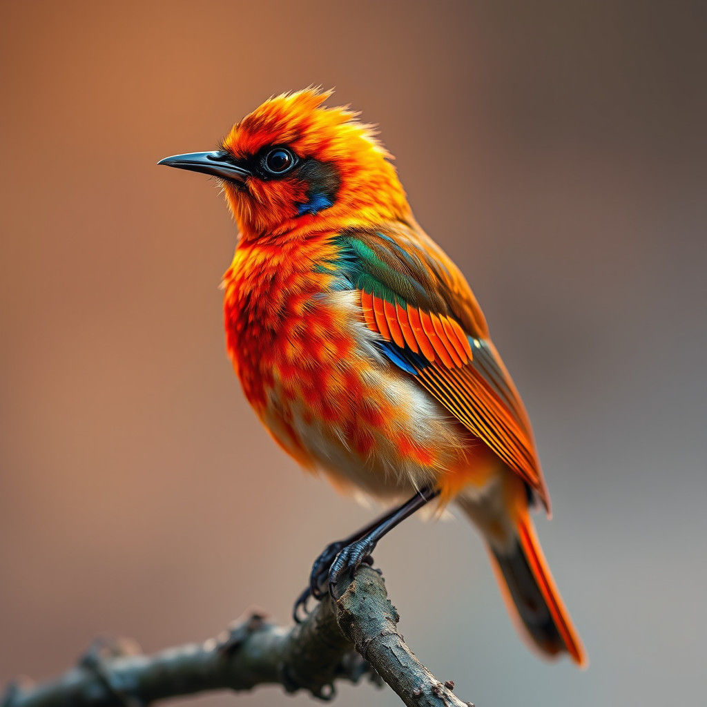 Soulful Emberbird in Vibrant Plumage