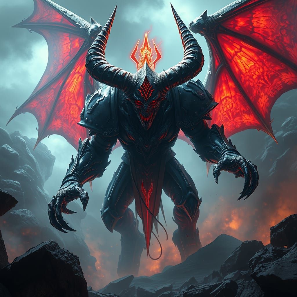 Warhammer 40k Space Demon Digital Matte Painting