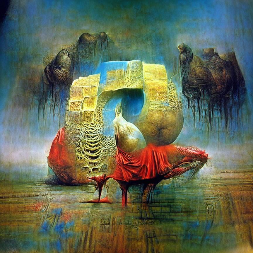 Surrealist Dance of Geometry in Eternal Polished Design