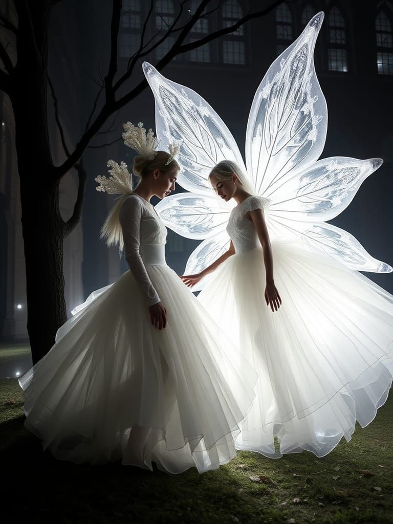 Enchanted Dreamscape in Minimalist Haute Couture
