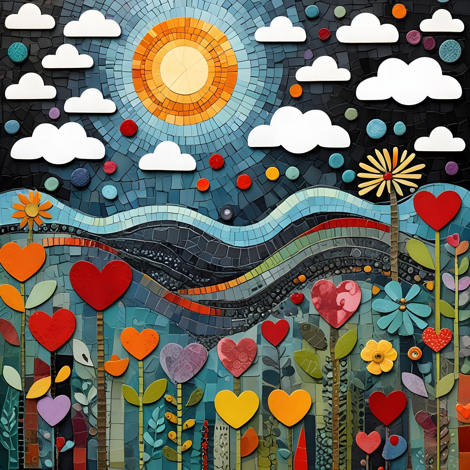 Hearts Blossom Amidst Stormy Skies