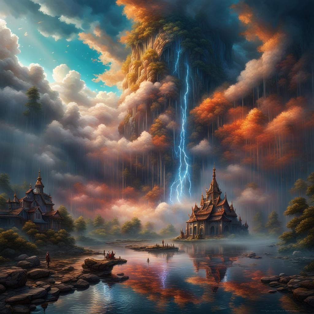 Vibrant Clouds Bring Life-Giving Rain in Fantastical Landsca...