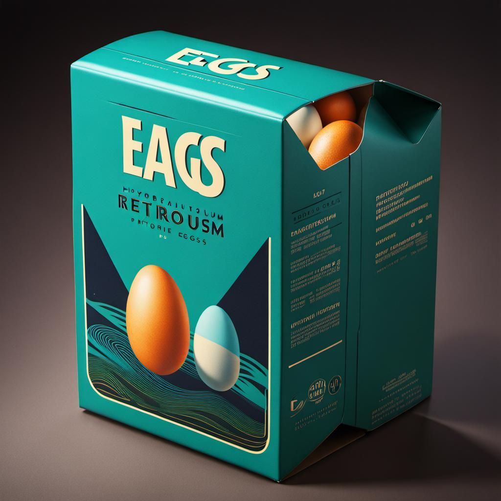 Retrofuturistic Egg Carton in Neon Hues