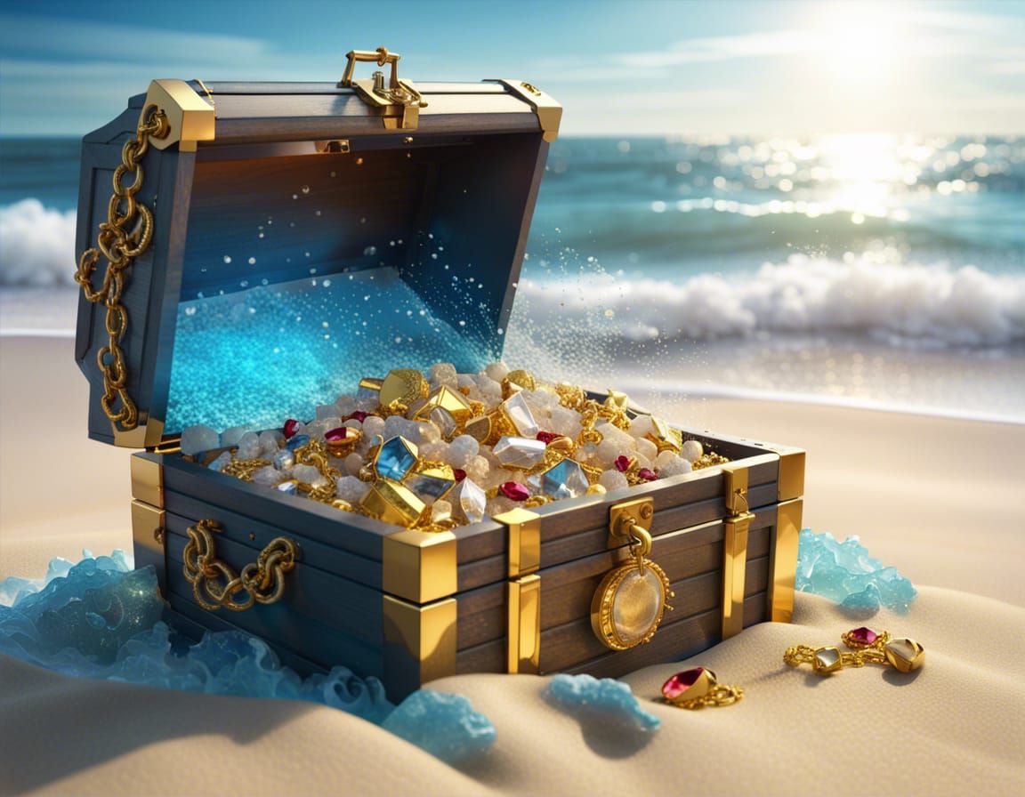Luxurious Treasure Trove in Hyperrealistic Splendor