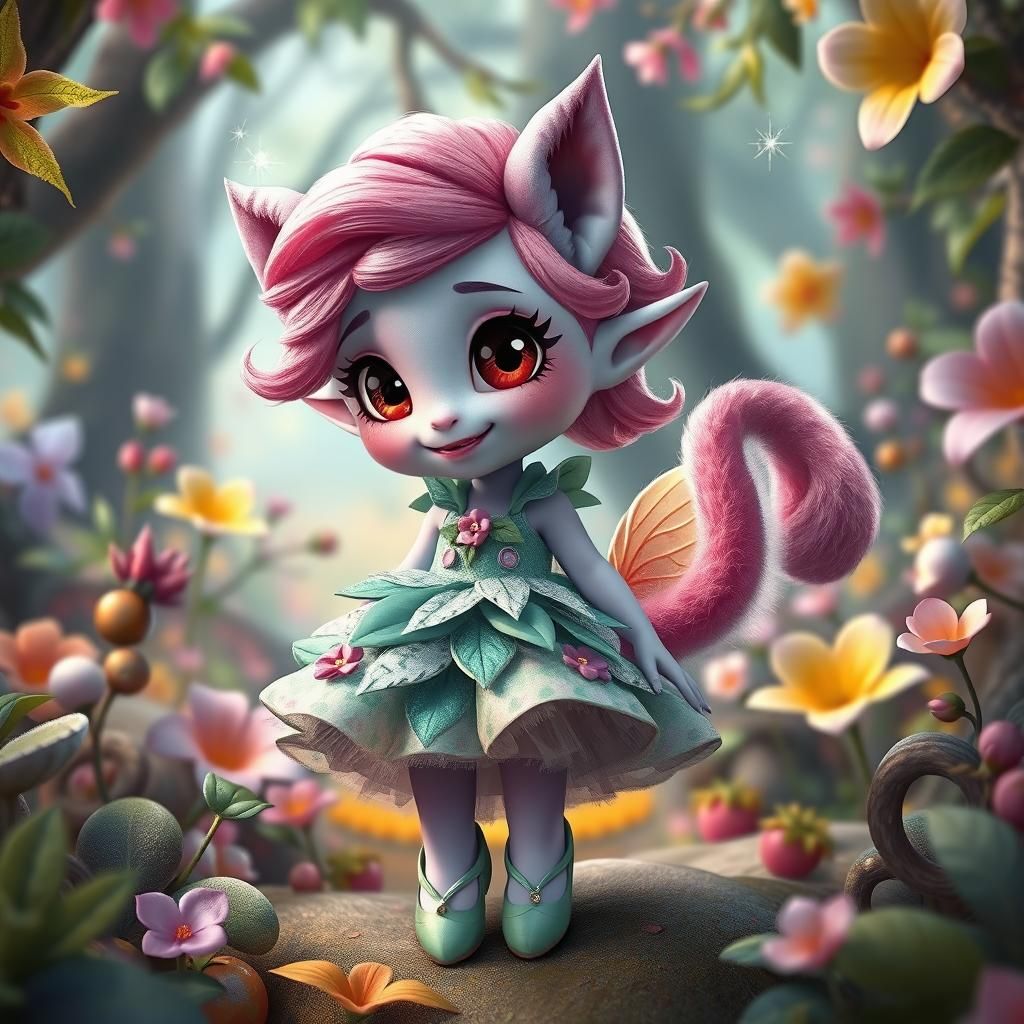 Whimsical Undergirl in Enchanted Forest