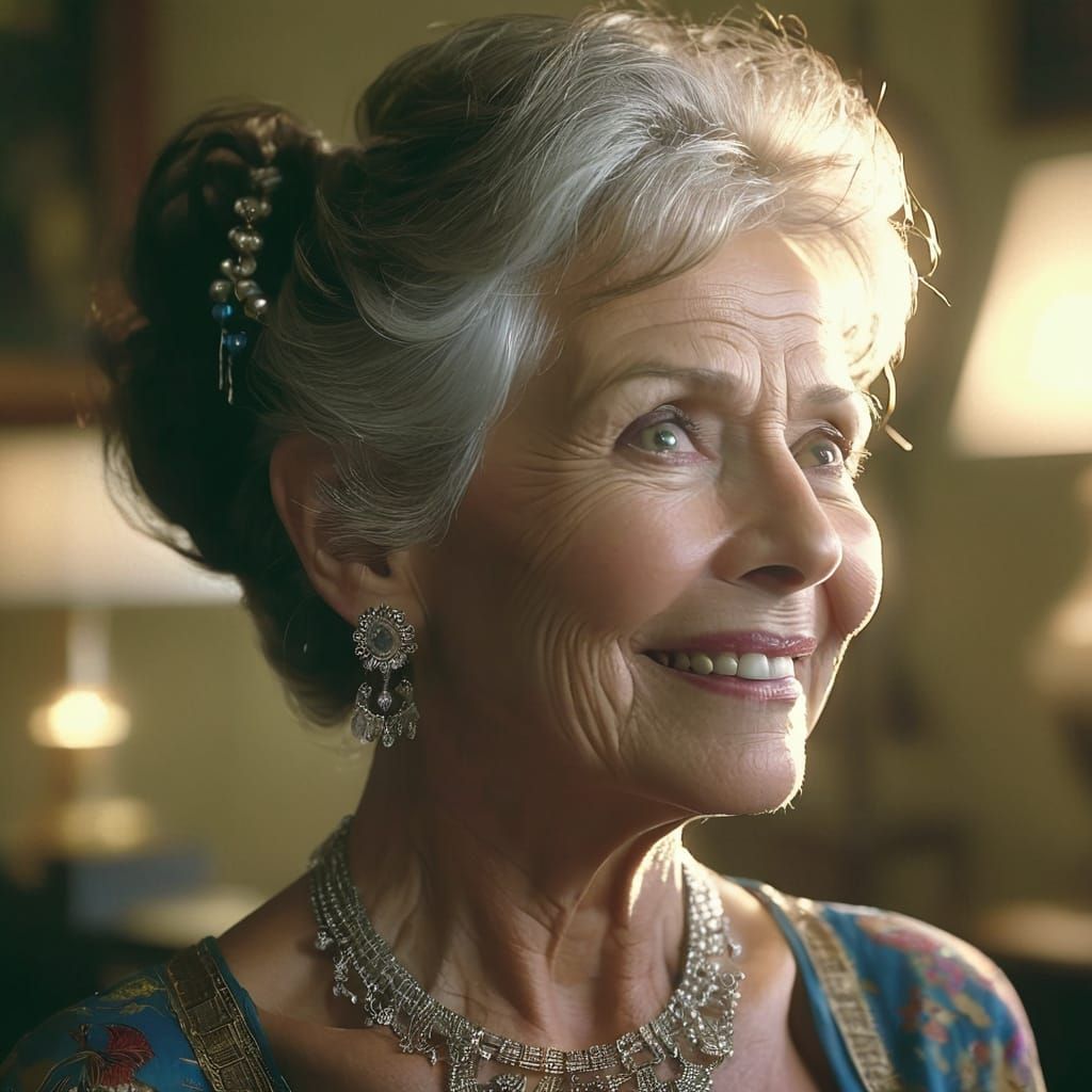 Elegant Vintage Film Star in Cinematic Glow