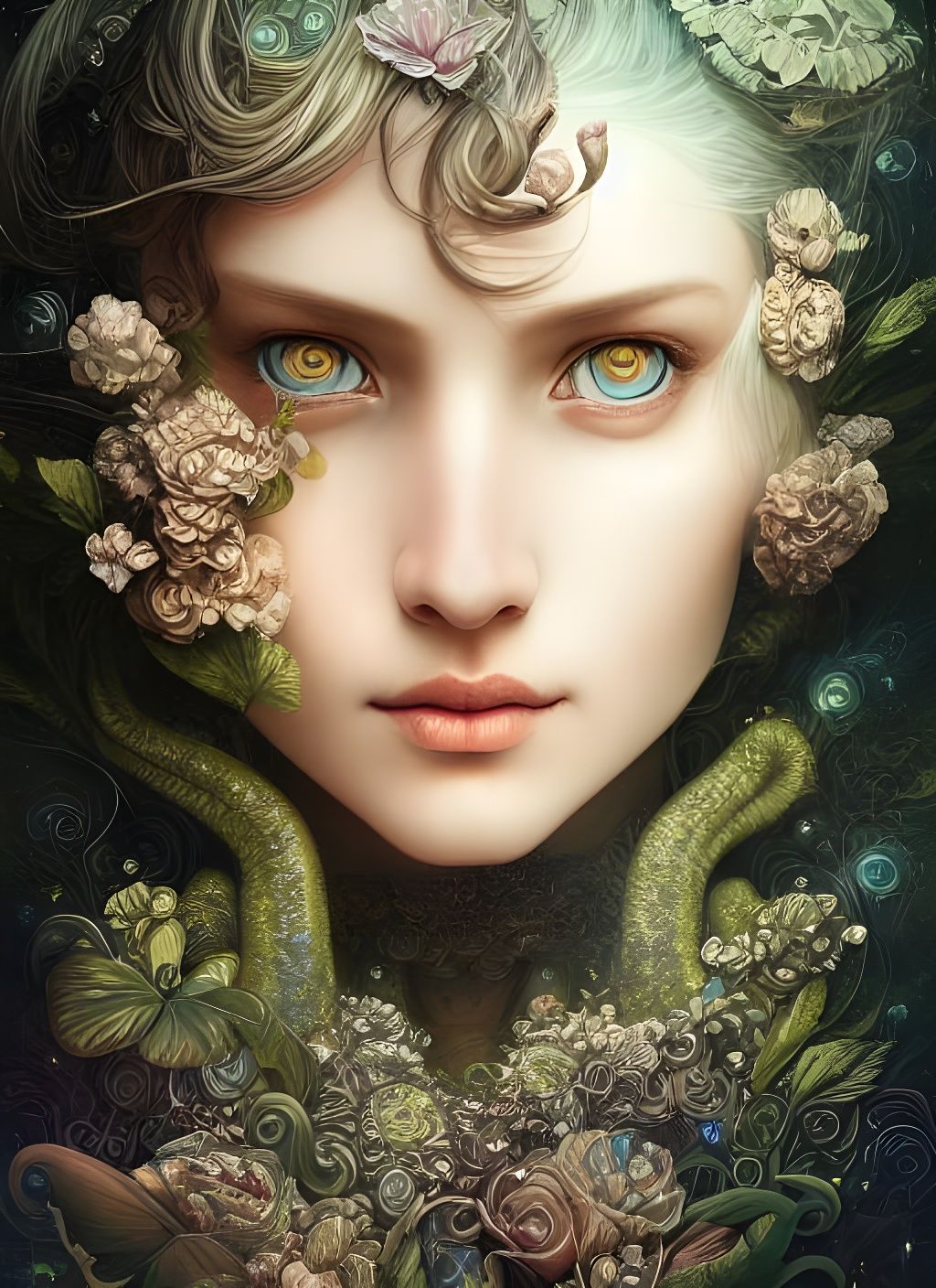 Elegant Super Earth Portrait in Hyper-Realistic Fantasy Art