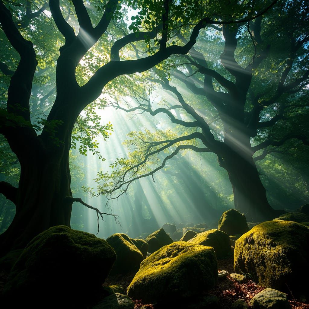 Primeval Forest Cathedral in Earthy Tones