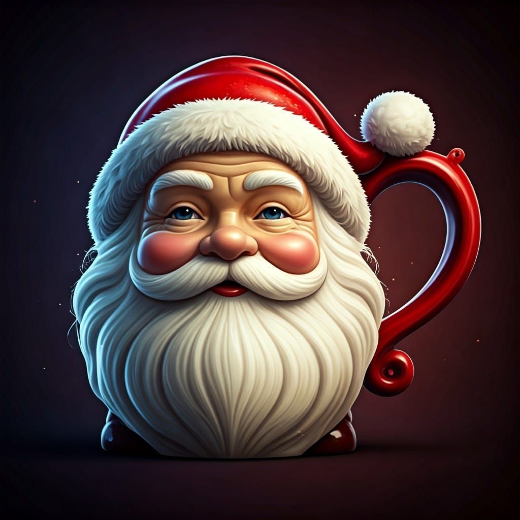 Christmas mug in the shape of Santa Claus