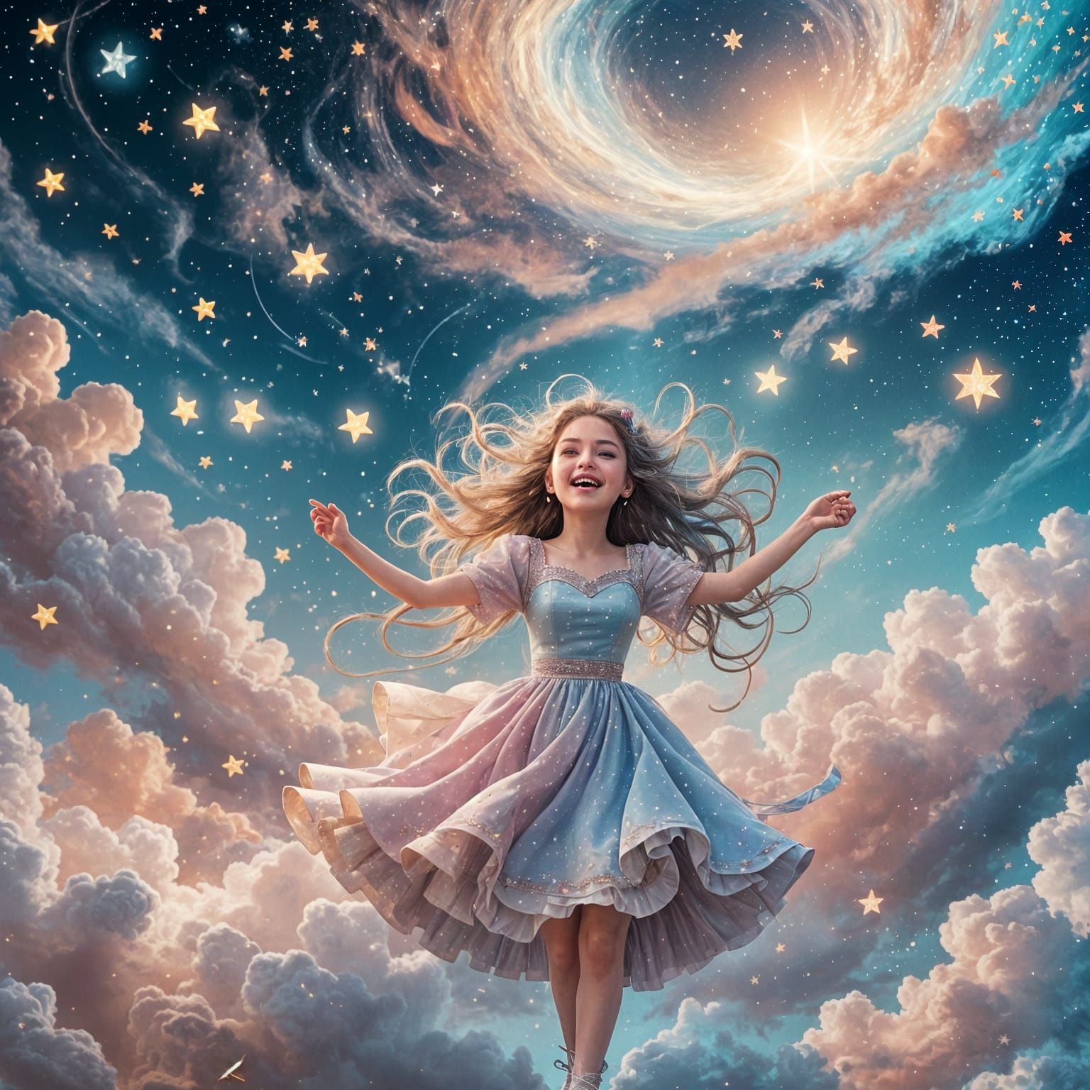 Celestial Sparkle in Pastel Hues